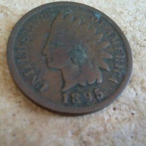 OLD COIN 1895 INDIAN HEAD PENNY (126 YRS OLD)